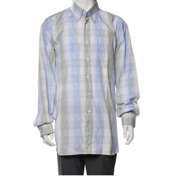 Salvatore Ferragamo Other - SALVATORE FERRAGAMO Plaid Print Long Sleeve button down Shirt. mens XXL